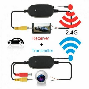 차량용 무선 후방 카메라 비디오 송신기 리시버 세트 자동차 모니터용 와이파이이 역방향 백업 2.4G 1, 한개옵션0, 한개옵션0, 1개
