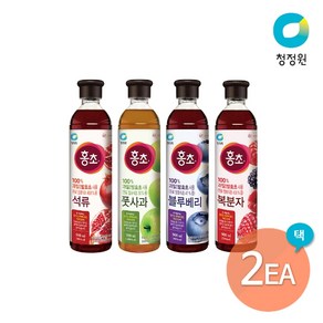 청정원 자연발효 홍초 900ml 석류 복분자 풋사과 베리, 홍초 풋사과 900ml x 2개, 2개