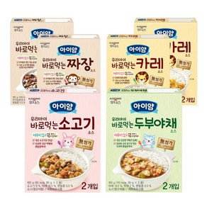 아이얌 바로먹는 소스 6종 [카레2+짜장2+소고기1+야채1], 160g, 6개