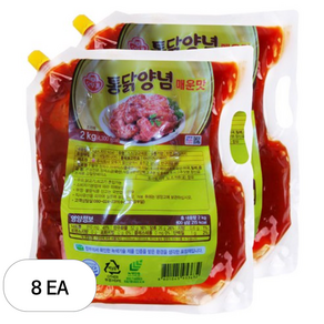 오뚜기 통닭양념 매운맛, 2kg, 8개