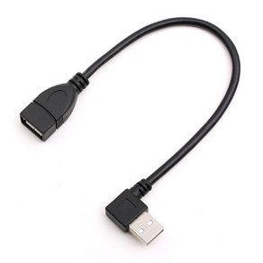 [2개묶음] USBTypeA 2.0 연장케이블30cm 우향꺾임 꺽임 Coms USB gs0*860zs, 본상품선택, 1개