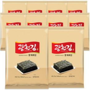 광천김 참 재래 전장김, 25g, 10개