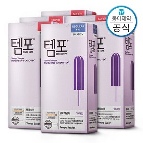 동아제약 템포 체내형생리대 탐폰 혼합구성 총60매, 1. 레귤러 10매 + 슈퍼 50매 총60매