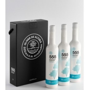 [스페인] 555 오히블랑카 엑스트라버진 올리브오일 500ml x 3병 선물셋트, 3개