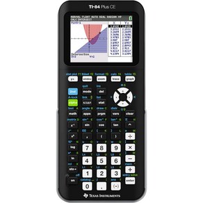 텍사스인스트루먼트 컬러 공학용 그래핑 그래프 계산기 블랙 7.5인치 TI-84 플러스 CE, 싱글팩, Black