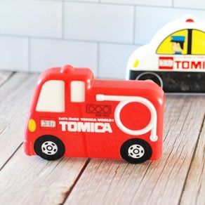 일본 토미카 TOMICA 런치박스 어린이도시락 자동차 캐릭터도시락통, 소방차, 1개