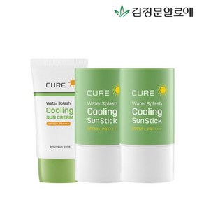 김정문알로에 [김정문알로에] 큐어 쿨링선크림40ml 2개+쿨링선스틱 1개