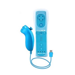 닌텐도 Wii 게임 제어용 Nunchuck 컨트롤러 세트 모션 플러스 리모컨 Wii 리모컨 게임패드 1 쌍, 15) Blue, 없음