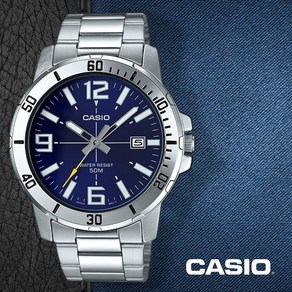 카시오 MTP-VD01D-2B 카시오시계 CASIO 남성용 아날로그 메탈 시계