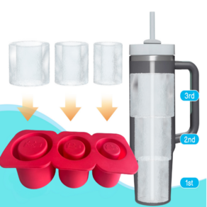 꿀맘 텀블러전용 얼음트레이 아이스볼 레드 1개