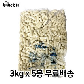 맛찬들 백미 밀떡볶이 정관절단이등분 3kg (무료배송) 밀떡 떡볶이떡, 15kg, 5개