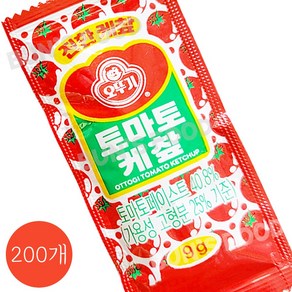 제이케이푸드 오뚜기 일회용 토마토 케찹 9gX200개 (소박스) 햄버거 패스트푸드, 200개, 9g