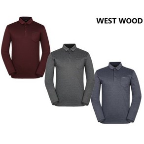 웨스트우드 WESTWOOD 베이직한 디자인의 남성 헤링본 포켓 카라티셔츠 WM3MCTP407