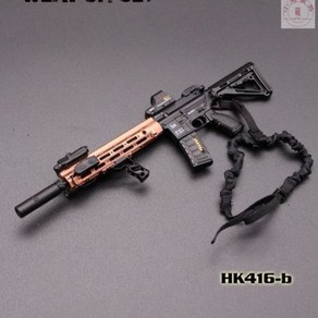 밀리터리 피첸 기관총 루즈 6종 모음 MINITIMES HK416 12인치 웨폰 생일선물 소장용 피규어, 단일사이즈, HK416 B, 1개