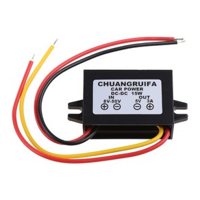 12V 24V ~ 5V3A 15W 전원 모듈 스텝 다운 전원 공급 변환 자동차 전원 공급 장치 스텝 다운 컨버터 모듈 방수 방수