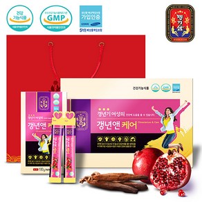 [명기삼] 갱년앤케어 갱년기 영양제 홍삼스틱 30포(쇼핑백), 10g, 1개