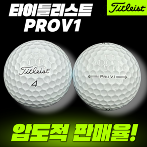 타이틀리스트 PROV1 3피스 30개 A+급 최고의 품질 대체불가 로스트볼!, 1개, 30개입, 화이트