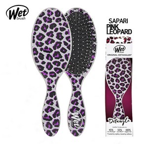 웻브러쉬 오리지널 디탱글러 패턴 SAFARI HIPSTER TERRAIN NATURE METALIC WET BRUSH ORIGINAL DETANGLER, S-PINK LEOPARD, 1개