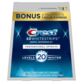 크레스트 Crest 3D Whitestrips 치아 화이트 스트립 키트 44개 스트립(2