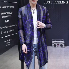 JUST FEEL!NG 초경량 배기 자외선차단 여름 남성 데일리 패션 롱 가디건 외투