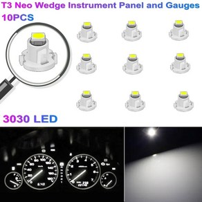 전구 LED 램프 자동 보드 T3 웨지 T4 12V 10PCS 표시기 T4 온난화 3030SMD 악기 CANBUS 조명 자동차 대시 인테리어