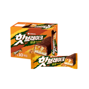 오리온 핫브레이크 땅콩카라멜 45g x 10개