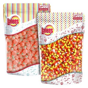 Lalees 할로윈 랠리스 454g x 2팩 캔디 콘 샌디드 펌킨 젤리 Candy Con Sanded Pumpkin, 2개