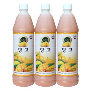 청솔 망고 음료 원액, 835ml, 3개