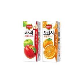 델몬트 사과 + 오렌지 드링크팩 190ml 각24팩(총48팩) 과즙주스/주스/음료/과채음료, 델몬트 사과 + 오렌지 드링크팩 190ml 각24팩(총, 1세트