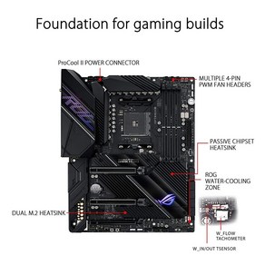 ASUS ROG Cosshai VIII 다크 히어로 AMD AM4 X570S Zen 3 Ryzen 5000 및 3세대 ATX 게이밍 마더보드 (PCIe 4.0 14+2 Ti, 1개