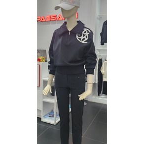 파사디봉무점)P24STP102M/BOU/로고포인트 짚업 tp//반집업골프셔츠