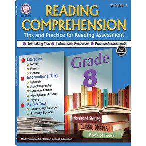 (영문도서) Reading Compehension Gade 8 Papeback, Mak Twain Media, English, 9781622238675