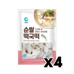 청정원 순쌀떡국떡 간편조리 요리용떡 400g x 4개