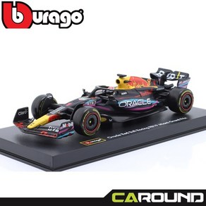 브라고 1:43 오라클 레드불 레이싱 F1 RB19 No.1 2023시즌 - 맥스 베르스타펜 (드라이버 포함 버전) / 아크릴 케이스, 1개