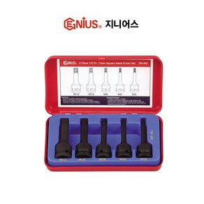 지니어스 임팩별비트소켓세트 12각 TM-305 3/8SQx5종 2007645 소켓렌치 소켓세트 복스알 빗트소켓 별빗트, 1개