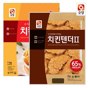 팔도맛쟁이 사조오양 치킨너겟 1kg+치킨텐더 1000g, 1kg, 2개