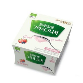 풀무원 다논 그릭시그니처 요거트 컵 딸기 블루베리 4입, 320g