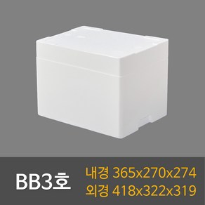 택배용 식품용 스티로폼박스 묶음판매, 1개, BB3호(12ea)