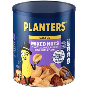 Plantes Mixed Nuts (15 oz Caniste) - Vaiety Mix 플랜터 혼합견과류(15온스 캐니스터) - 땅콩 아몬드 캐슈 헤이즐넛 및 피칸이 들어, 1개