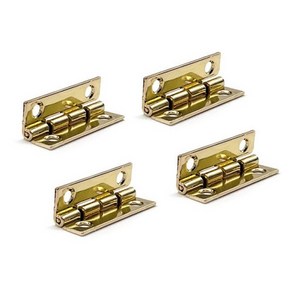 아이베란다 미니 경첩 힌지 장식 철물 90도개방 30x10mm, 골드, 4개