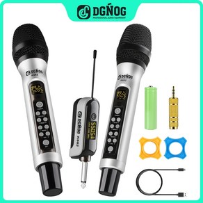 DGNOG-K662 UHF 2 채널 에코 무선 마이크 전문 핸드 헬드 가라오케 마이크 홈 시스템 파티 무대 PA 스피커