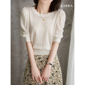 카라 KARRA 숄더셔링와플하프니트 A3F0970