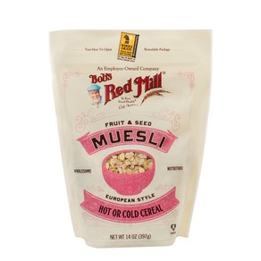 Bob's Red Mill Fuit & Seed Muesli 14 Oz Bob's Red Mill 과일 및 씨앗 뮤즐리 14온스, 396g, 1개