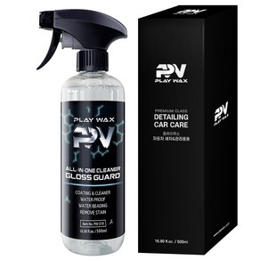 playwax 글로스가드 500ml 유리막클리너 관리제 퀵디테일러 세정 발수 코팅, 1개