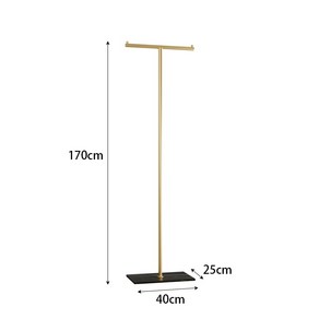 옷걸이 가방걸이 소품 행거 다용도 스탠딩 모던 침실 거실 홈인테리어, T자형-골드블랙 높이170