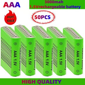 충전식 배터리 팩 시계 마우스 컴퓨터 장난감 등에 AAA 배터리 .5V 3000mAh .5V, 50개