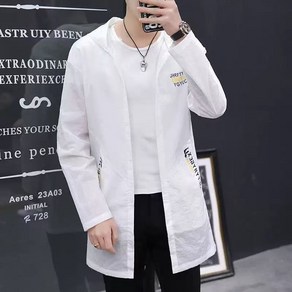 남자 반코트 여름 자켓 코트 간절기 트렌치 얇은 롱코트