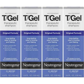 Neutogena 뉴트로지나 T/Gel 티젤 테라퓨틱 샴푸 오리지널 포뮬라 두피샴푸 130ml 4개