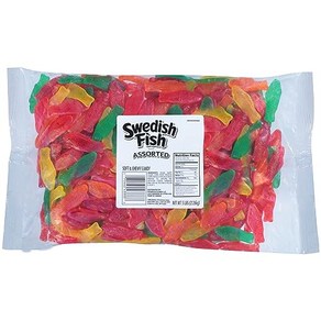 Swedish Fish Assoted Flavos Soft & Chewy Gummy Candy 5 Pound 스웨덴 생선 다양한 맛 소프트 & 츄위 젤리 캔디 5파운드 가, 2.27kg, 1개