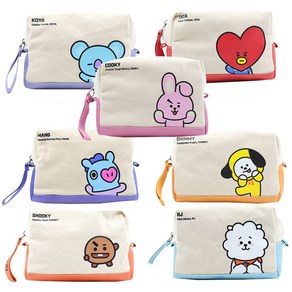 라인프렌즈 LINEFRIENDS BT21 캔버스 볼륨파우치